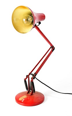 Lot 158 - ANGLEPOISE; a model 90 red desk lamp.