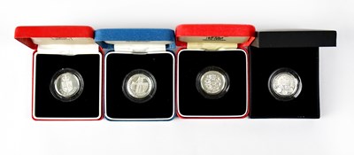 Lot 621 - Two silver proof Piedfort £1 coins, 1988 and...