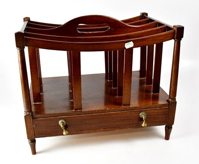 Lot 122 - A mahogany Canterbury with three dividers,...