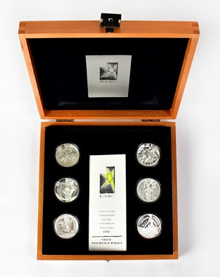 Lot 629 - A set of six sterling silver medals 'The...