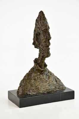 Lot 707 - A contemporary bronze bust on marble plinth...