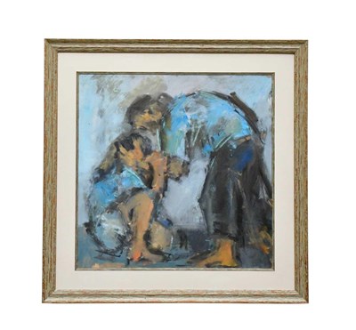 Lot 123 - GHISLAINE HOWARD; oil, study of figures,...