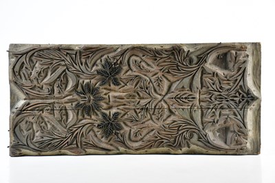 Lot 65 - WILLIAM MORRIS; a pine printing block for a...