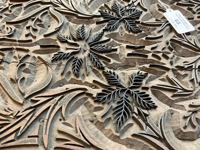 Lot 65 - WILLIAM MORRIS; a pine printing block for a...