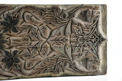 Lot 65 - WILLIAM MORRIS; a pine printing block for a...