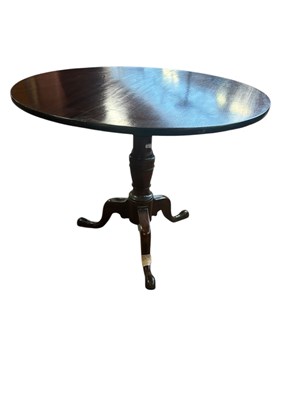 Lot 115 - A Georgian mahogany tilt-top tripod table,...