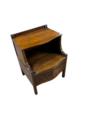 Lot 315 - A Victorian mahogany serpentine front commode,...