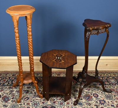 Lot 3013 - An Art Deco inlaid two tier occasional table,...