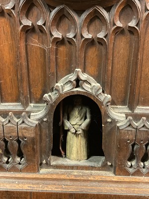 Lot 1226 - A Victorian Black Forest Gothic Revival mantel...