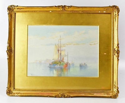 Lot 389 - WILLIAM KNOX; watercolour, Venetian scene,...