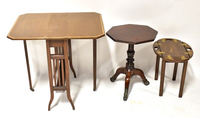 Lot 16 - Four various side tables, comprising a tray...