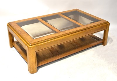 Lot 5 - A modern walnut-effect coffee table, with...