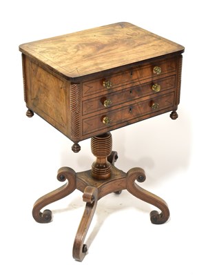 Lot 20 - A Regency mahogany work table, with lift-up...