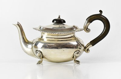 Lot 507 - A 19th century hallmarked silver teapot of...