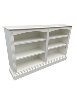 Lot 59 - A contemporary white open fronted bookcase...