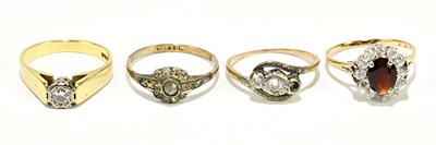 Lot 1139 - An 18ct yellow gold diamond solitaire ring,...
