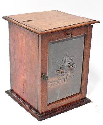 Lot 300 - An Edwardian mahogany smoker's cabinet, with...