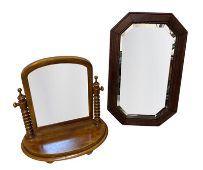 Lot 139 - A Victorian mahogany toilet mirror together...