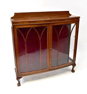 Lot 28 - A mid-20th century mahogany display cabinet...