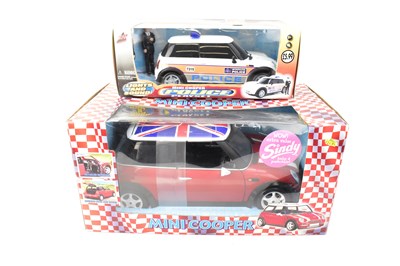 Lot 280 - MINI COOPER; two large boxed models,...