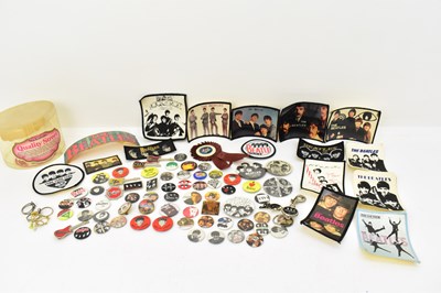 Lot 347 - THE BEATLES; a collection of tin badges,...