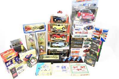 Lot 281 - MINI COOPER; various model kits and boxed car...