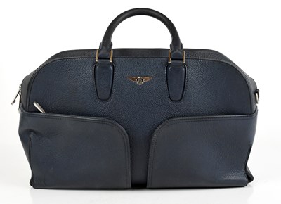 Lot 682 - BENTLEY; a dark sapphire blue pebbled calfskin...