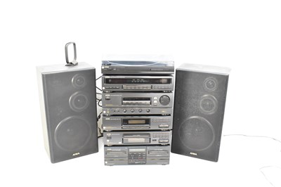 Lot 436 - An AIWA music tower system comprising stereo...