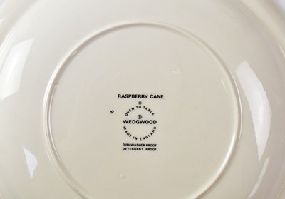 Lot 251 - WEDGWOOD; a six-setting 'Raspberry Cane'...