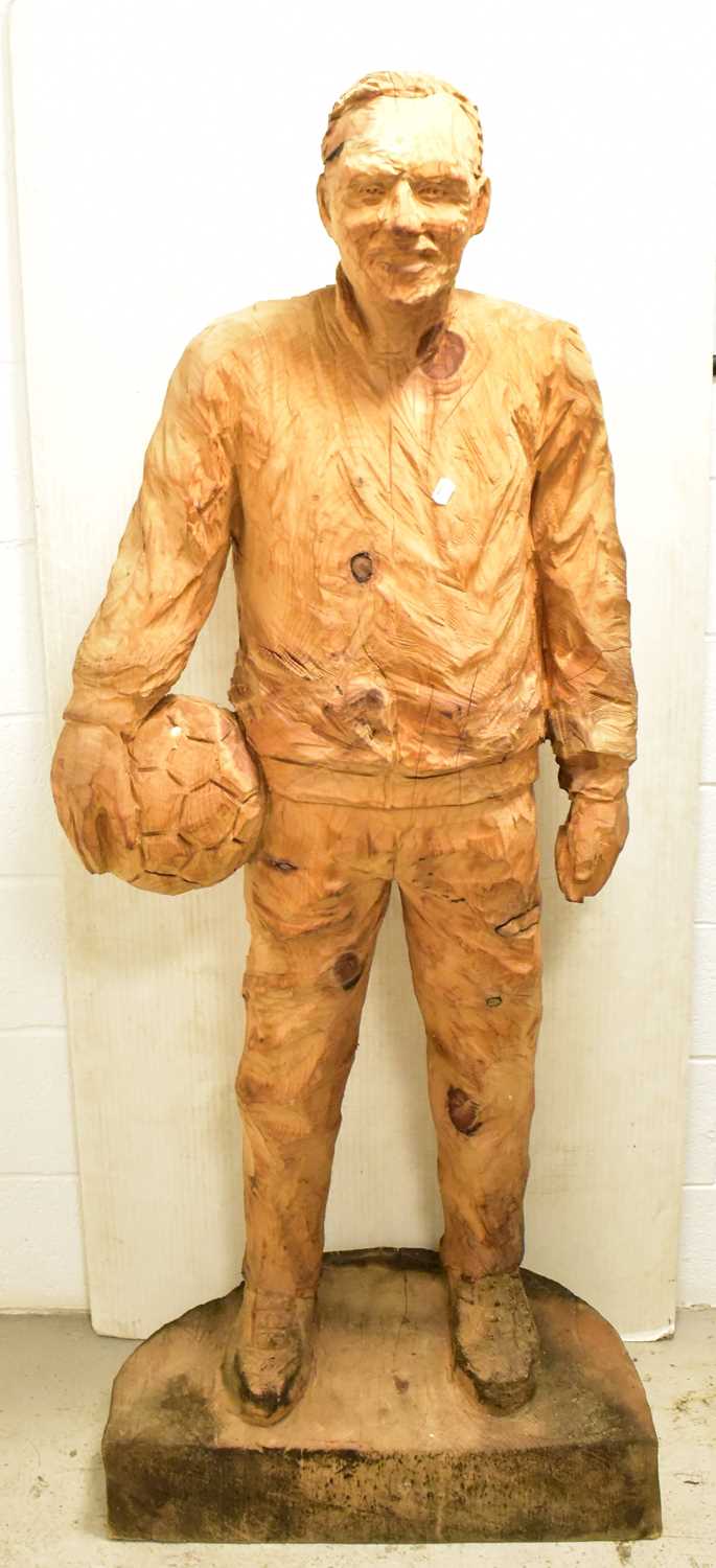 Simon James Rourke Lot 145 - SIMON O' ROURKE; a chainsaw carved statue of
