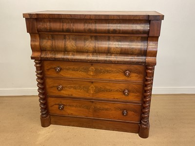 Lot 413 - A 19th century mahogany Scottish chest of...