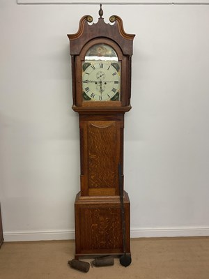 Lot 324 - ANDERTON, HUDDERSFIELD; an oak longcase clock,...