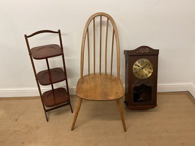 Lot 456 - ERCOL; an elm and beech Quaker dining chair,...