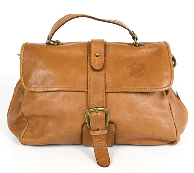 Lot 690 - EMPORIO ARMANI; a tan heavy leather large...