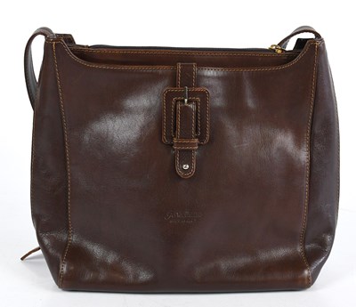 Lot 716 - VALENTINO; a brown leather shoulder bag with...