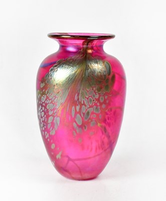 Lot 273 - PAUL C. BROWN; a studio lustre glass vase with...