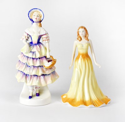 Lot 191 - ROYAL DOULTON; two figures of ladies,...