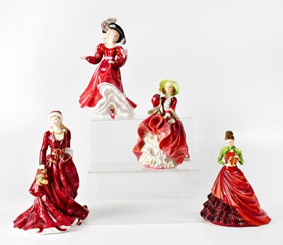 Lot 194 - ROYAL DOULTON; four figures of ladies,...