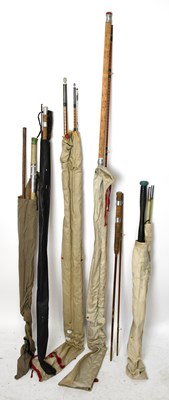 Lot 206 - A collection of five fishing rods