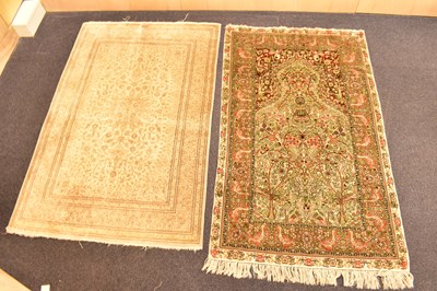 Lot 152 - Two modern rugs comprising a silk 'Tree of...