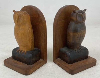 Lot 64 - STUART ROGERS OF APPLEDORE, a pair of carved...