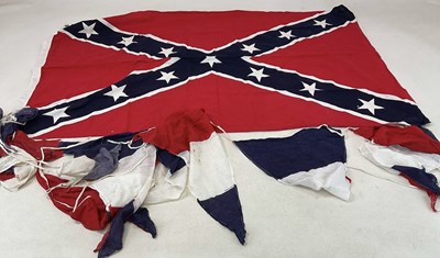 Lot 65 - An American printed confederate flag, 82 x...