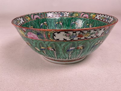 Lot 169 - A Chinese bowl, decorated with butterflies,...