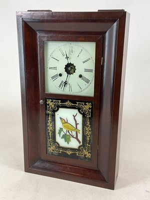 Lot 335 - An American rectangular wall clock with...