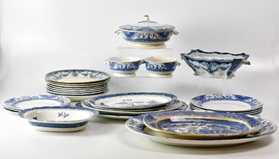 Lot 248 - A quantity of blue and white tableware to...