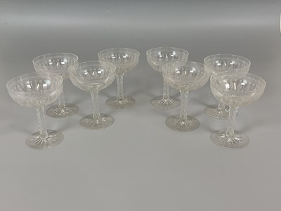 Lot 212 - A set of eight early 20th century crystal...