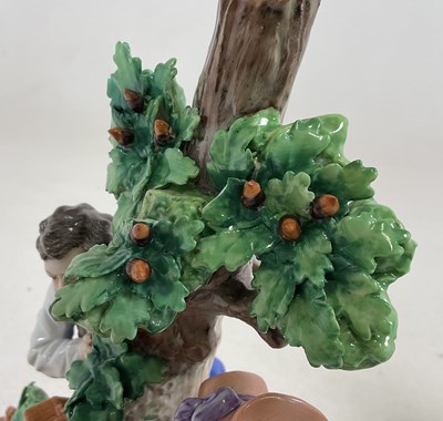 Lot 198 - SITZENDORF; a large porcelain pastoral figure...