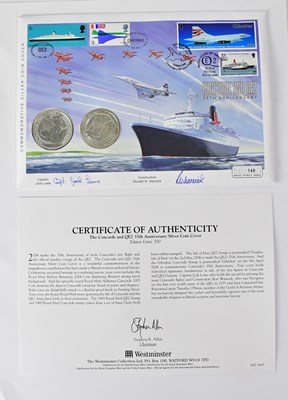 Lot 548 - A commemorative signed first day coin cover,...