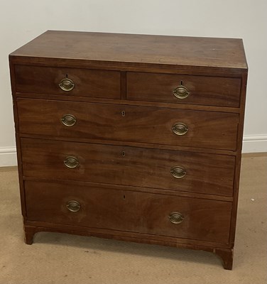 Lot 450 - A mahogany chest of two short over three long...