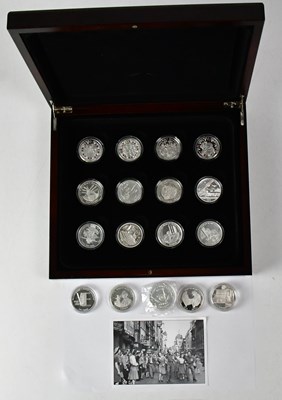 Lot 658 - Eight silver proof £5 coins, '60th Anniversary...